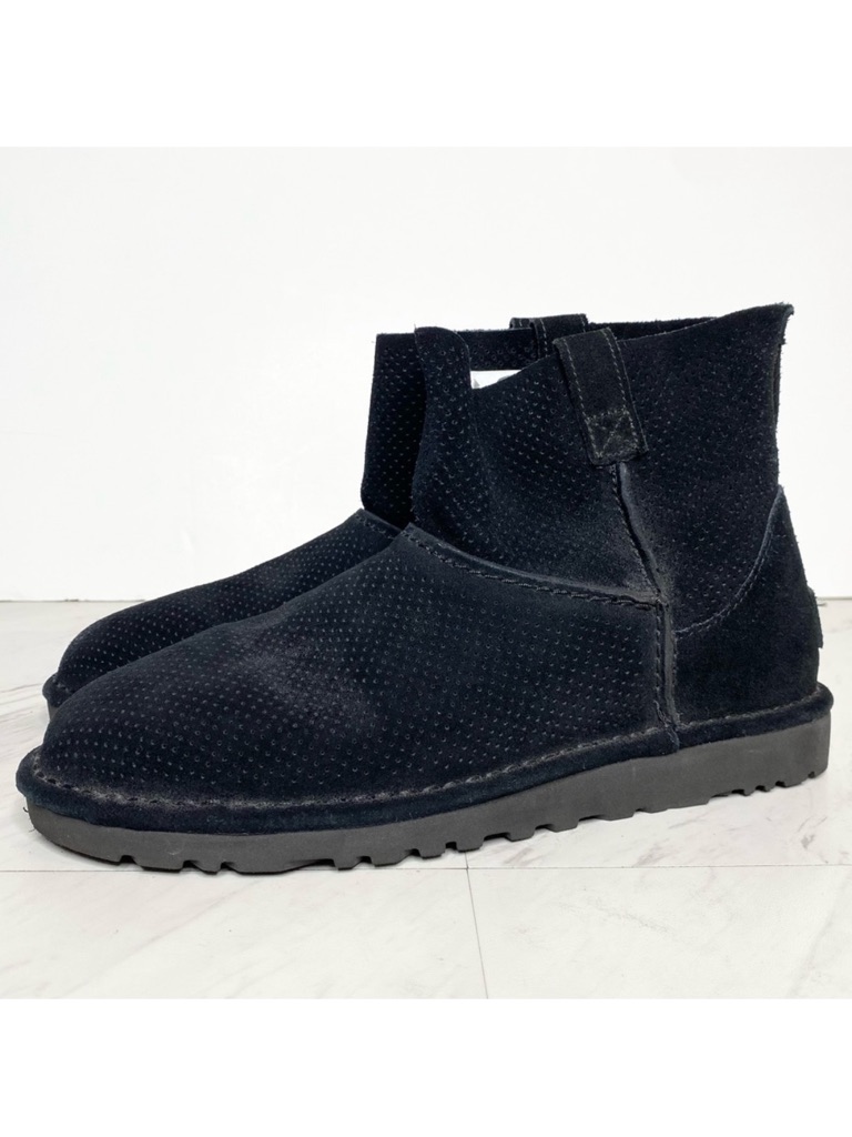 Ugg Classic Unlined Perforated Black Mini Boot 9